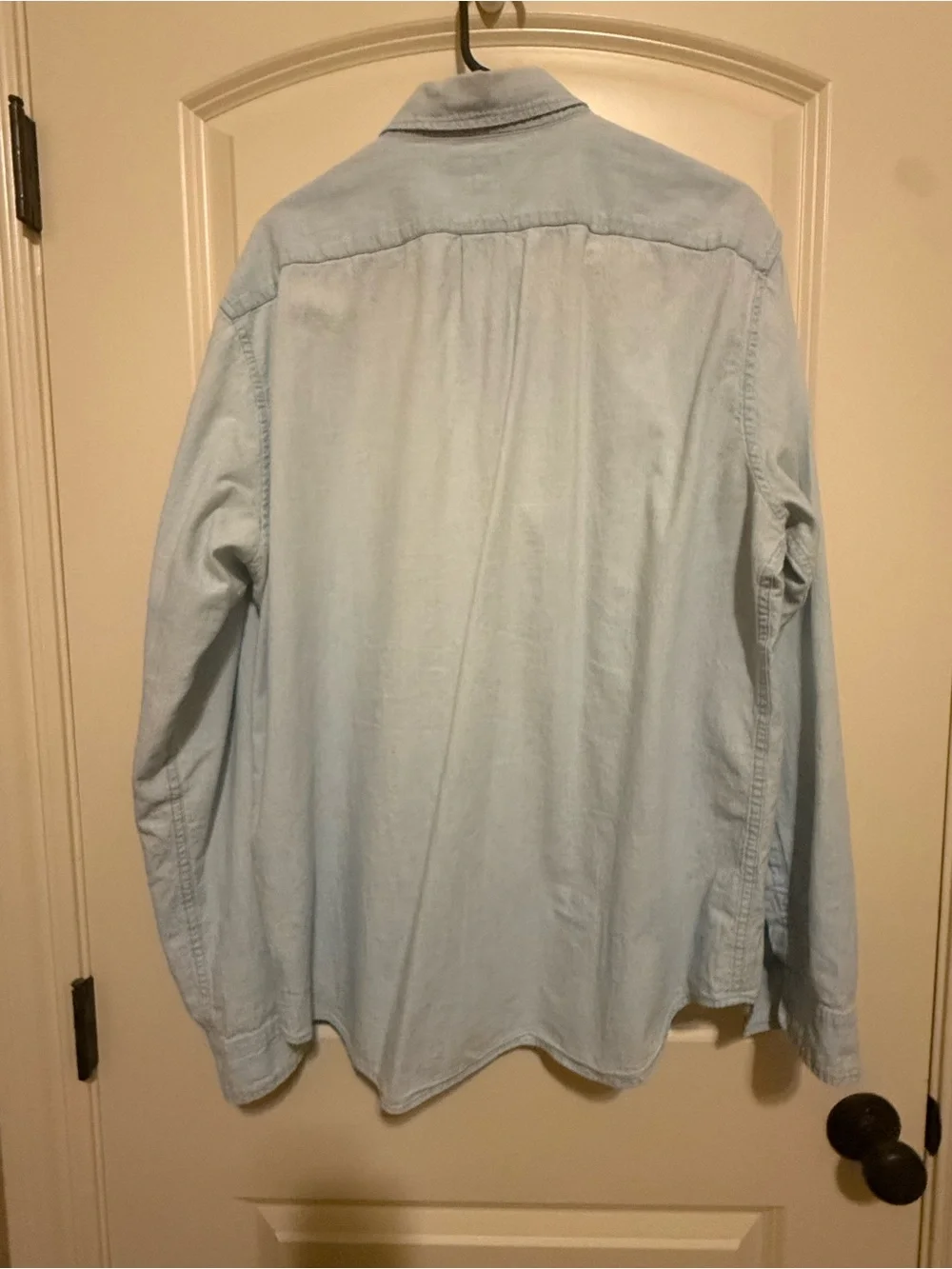 Jcrew Men's Light Blue Denim Button-Up Shirt